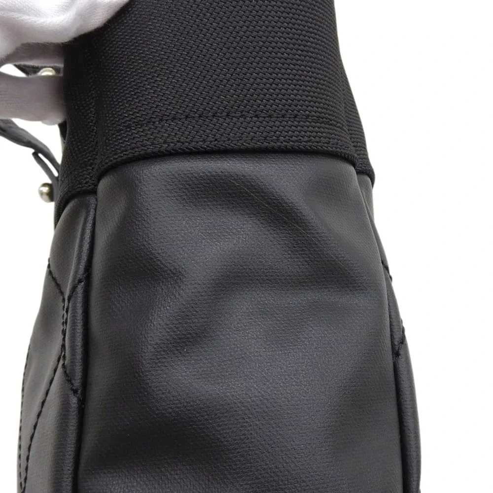 CHANEL Black Coated Canvas Tote Bag